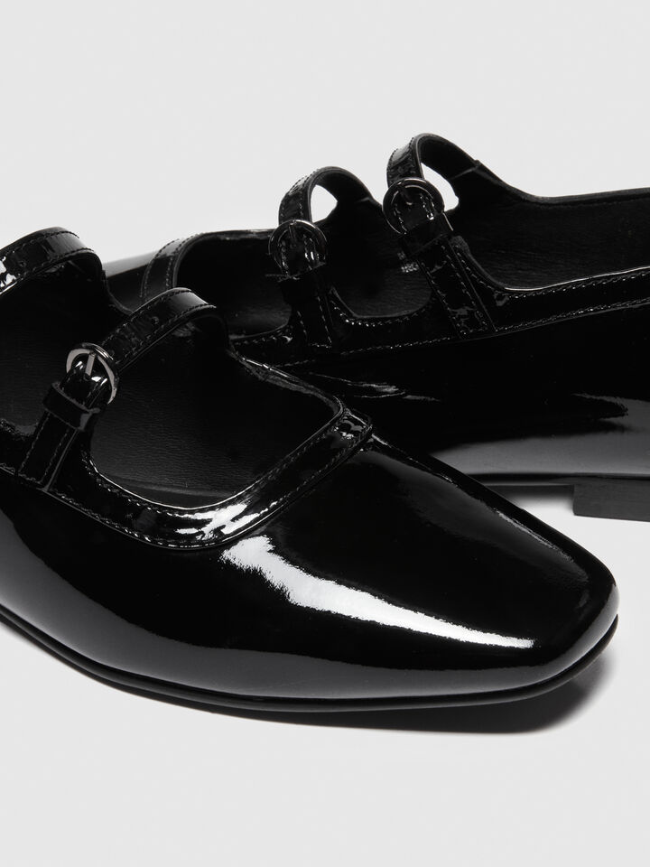 Patent leather flats - women's flat shoes - Black | Sisley image number 4